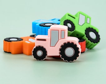 Tractor Focal Beads | Silicone Beads | DIY beading | 4 beads Per Order