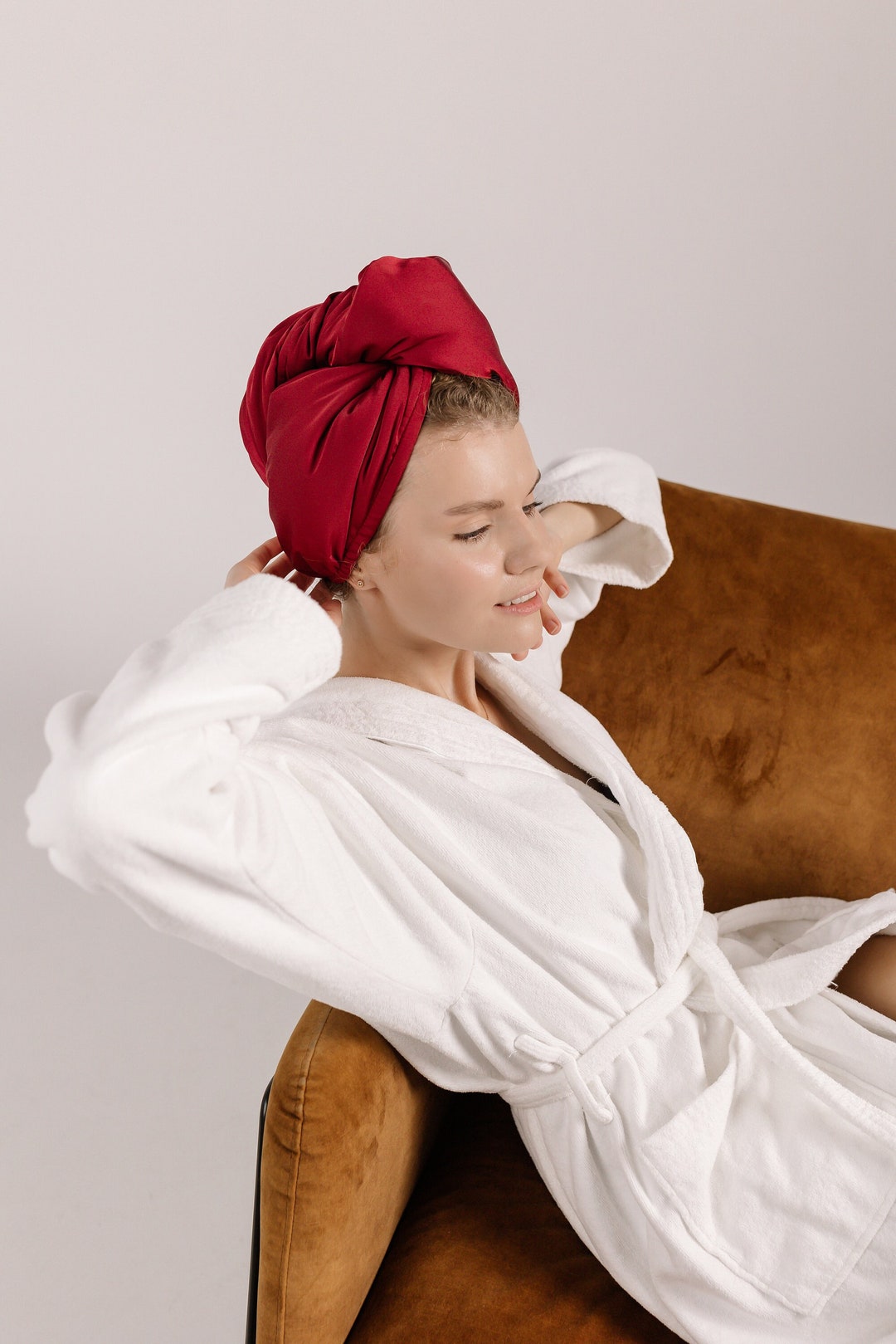 100 Pure Mulberry Silk Lining Hair Turban Towel Tuscany 22 Momme 6A