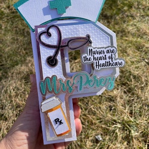 Custom Nurse 3D letter, Personalized Nurse Gift, Nurse appreciation gift, Nurse 3D letter, Nurse Desk Decor, Customizable Nurse Gift
