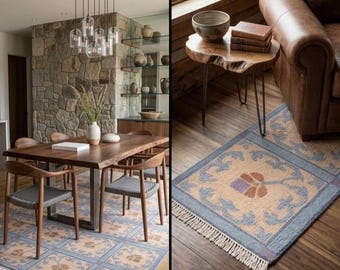 Hand-made knotted area rugs for living room home decor kidsbedroom