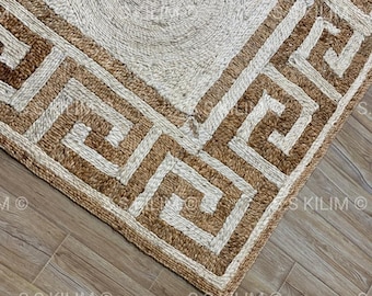 Handmade jute abaca eco friendly area rugs for living room home decor kidsbedroom