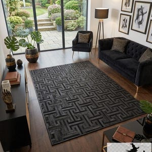 Hand made Leather Patchwork Area Rug Modern rug for Home Decor kidsbedroom bedroom home decor