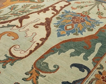 Hand made high quality oushak multi color modern area rug for living room home decor with modern design rugs