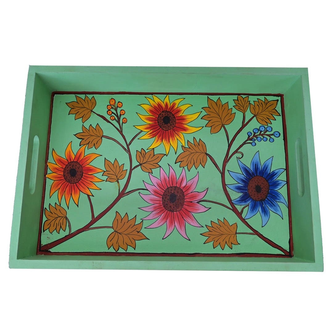 India Painted Tray - Etsy