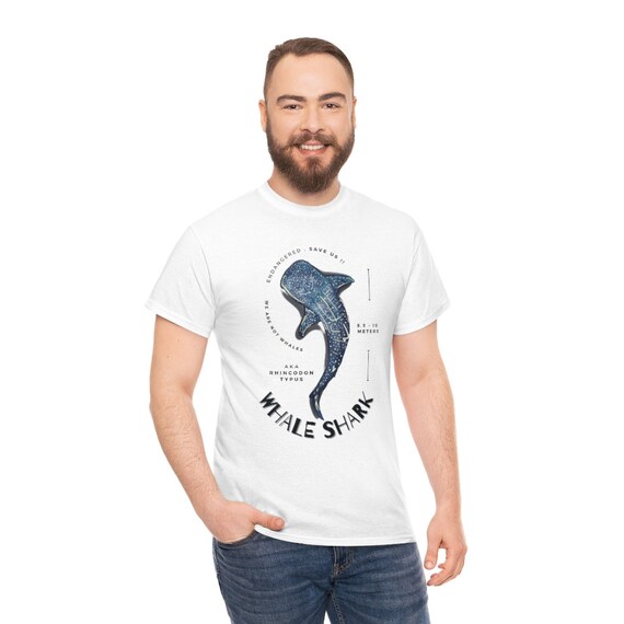 Summer Tshirts. Whale Shark Tee. Printed Tee Cotton Tee Etsy