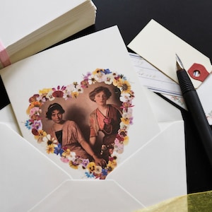 Biglietto di San Valentino lesbico I Queervalentine I Love Card I Regalo per lei I Vintage LGBT I Biglietto d'auguri I Pride Month