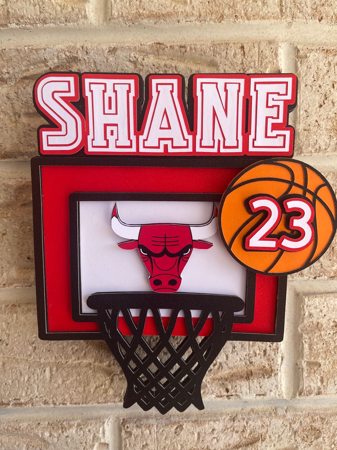 Basketball Cake Topper, Basketball Party, Personalised Basketball Cake