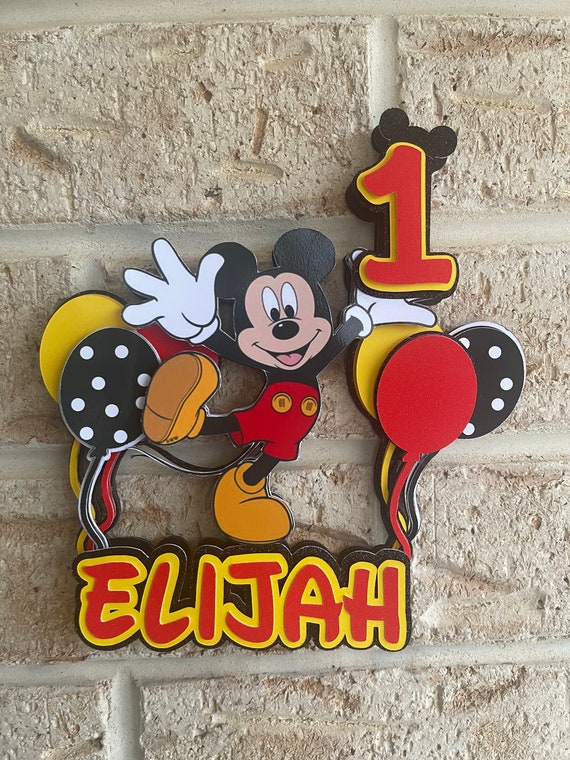 Mickey Mouse inspired Cake Topper | Mickey Mouse Party | Mickey Mouse Cake Decoration | Mickey Mouse...