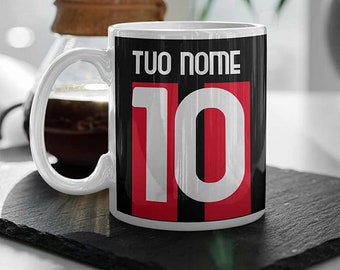 Tazza Mug rossonero milanista tifoso personalizzata calcio