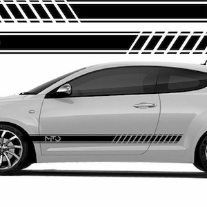 Taśmy samoprzylepne do naklejek Alfa Romeo mito w czarne boczne paski