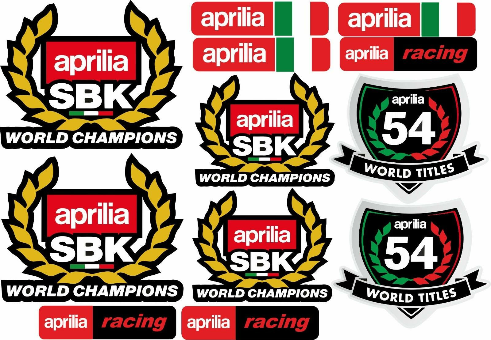 Aufkleber Bogen Aprilia Racing 25x20cm kaufen