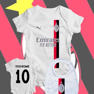 Body bébé nouveau-né avec bavoir personnalisé, nouvelle chemise Milan image 1