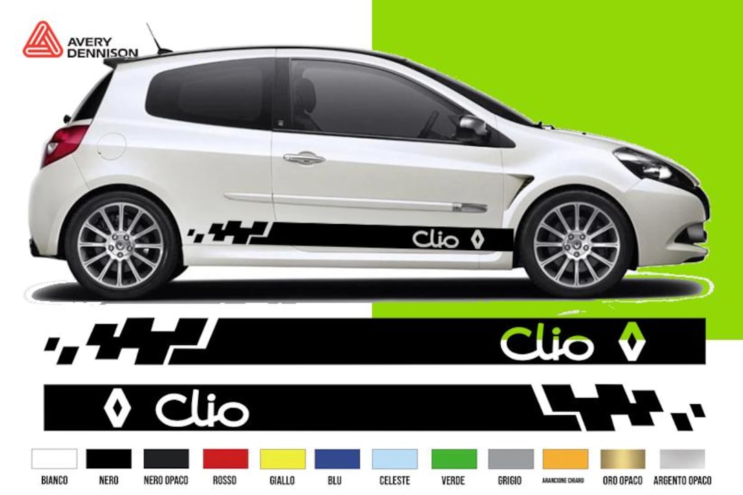 renault-clio-logo-stickers-vinyl-side-stripes-for-car-tuning