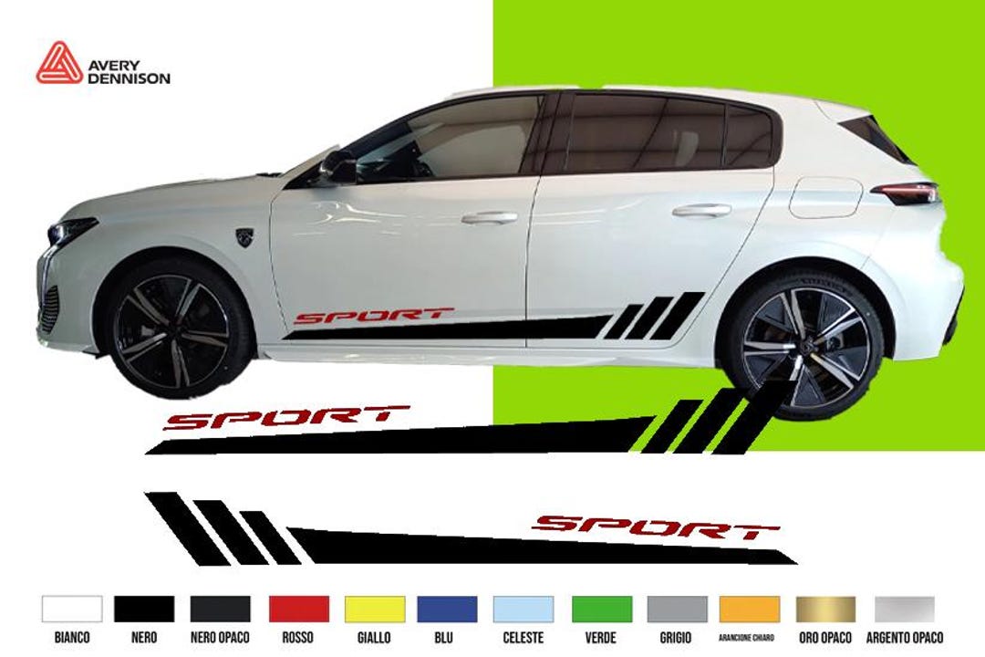 Peugeot 106 206 207 208 308 Side Stripes Stickers Vinyl Decals for Car ...
