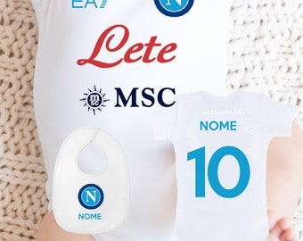 Napoli Neapolitan personalized baby bodysuit with bib