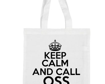 Borsa Tote Bag Keep calm and call OSS personalizzabile GRATIS regalo mare divertente
