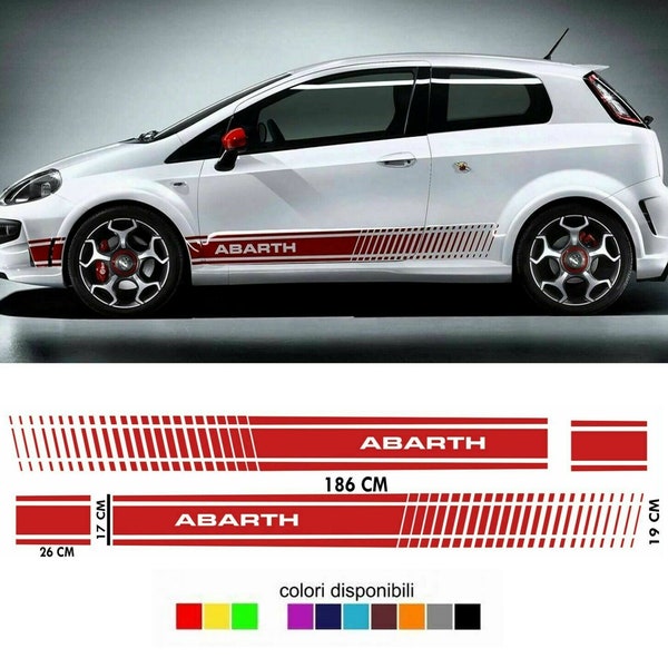 fasce Fiat PUNTO EVO ABARTH strisce laterali adesivo fiancate grande per auto P2