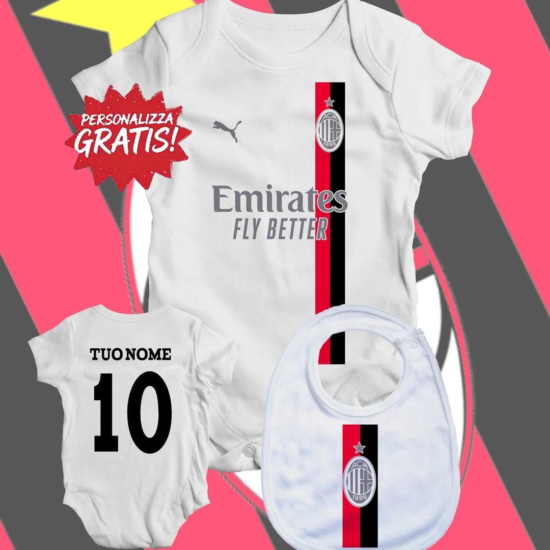 FC Internazionale Milano Bavaglini Bébé - Lot De 2 Bavoirs Officiels Blanc