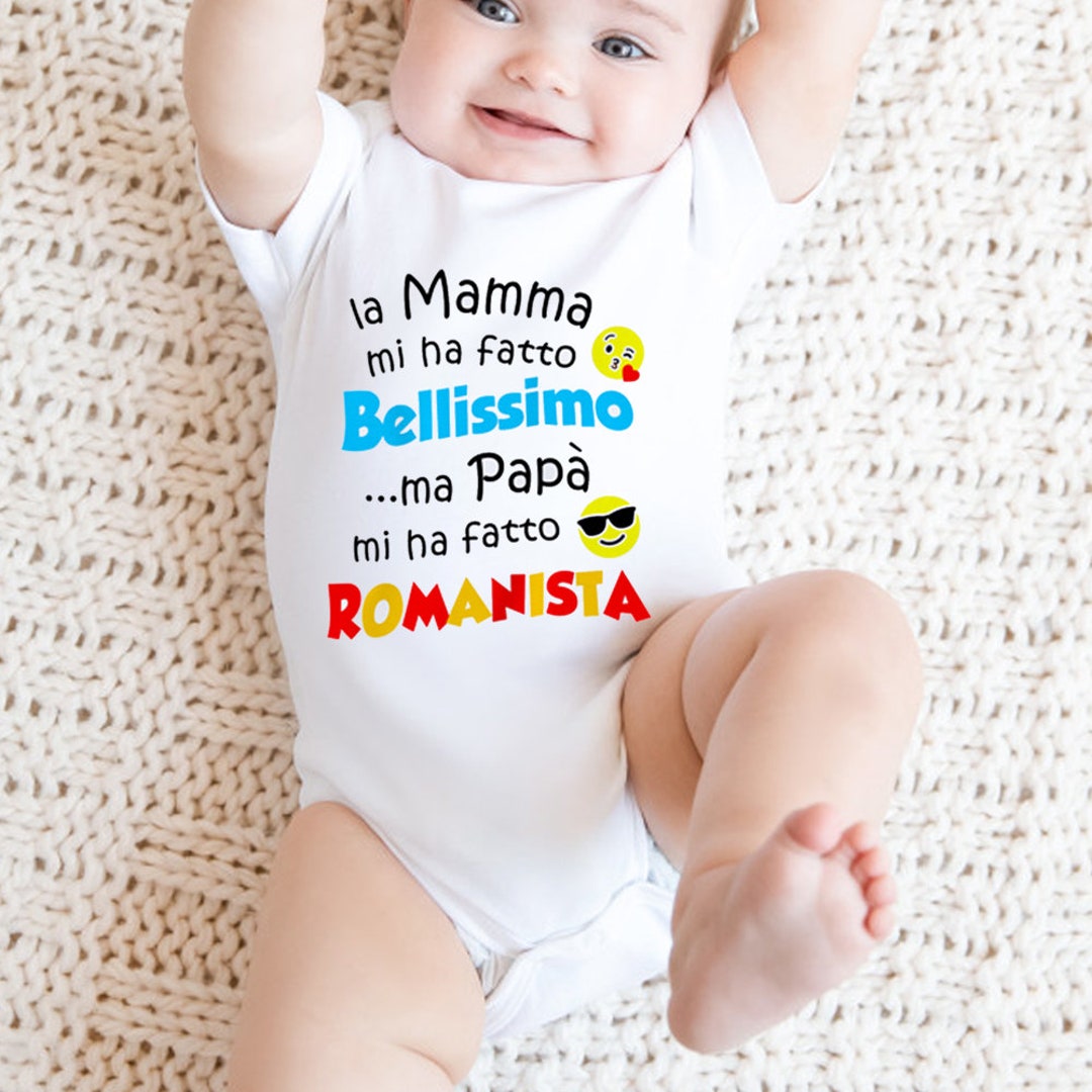 Body Neonato Personalizzato 'La Mamma Mi HA Fatto Bellissima, Papà INTERISTA' - 100% Cotone - Foto 9