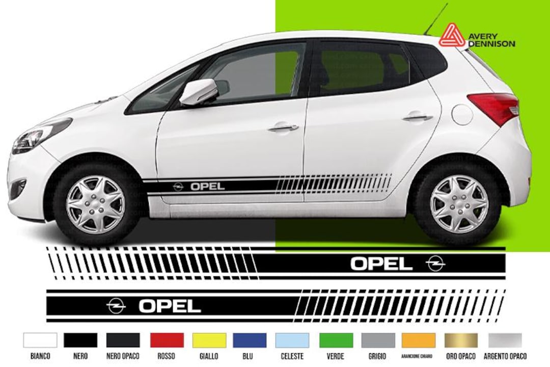 Opel Corsa Logo Side Stripes Vinyl Stickers for Car Tuning ...