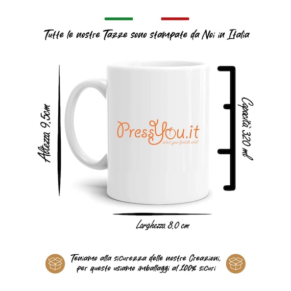 My Cust Tazza Personalizzata In Ceramica 'STICAZZI' Con Significato: Regalo Divertente Per Amici E Colleghi