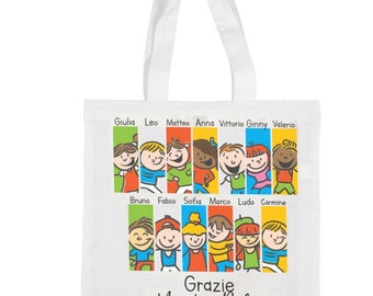 Borsa Tote Bag grazie maestra personalizzabile regalo mare divertente