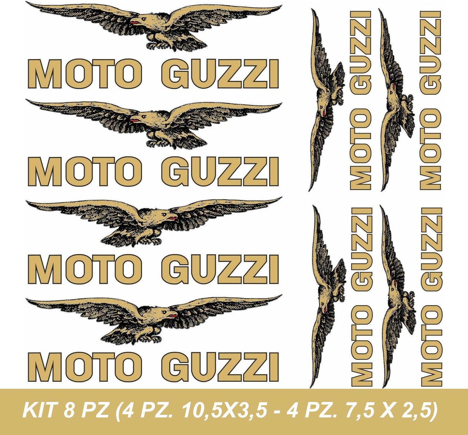 MOTO GUZZI Aufkleber STICKERS Gold Color Sticker Kit Etsy Australia