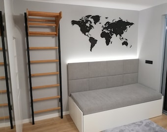 BenchK wall bars with an adjustable beech wooden pull-up bar
