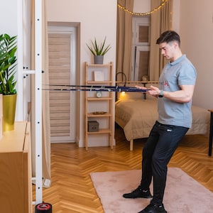 BenchK wall bars with a fixed steel 6-grip pull-up bar