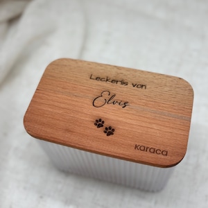 Leckerli Dose zur Aufbewahrung von Hunde Leckerli Katzen Leckerli - Vorratsglas  - Holz