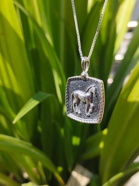 Horse Signet Pendant, Horse Symbol Necklace, Animal Jewelry