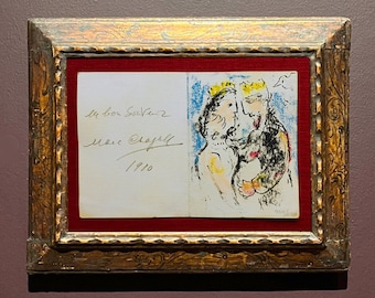 MARC CHAGALL - handcolored lithograph - 1980