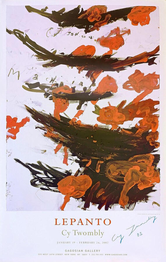 Cy Twombly Gagosian Gallery 2025 Poster
