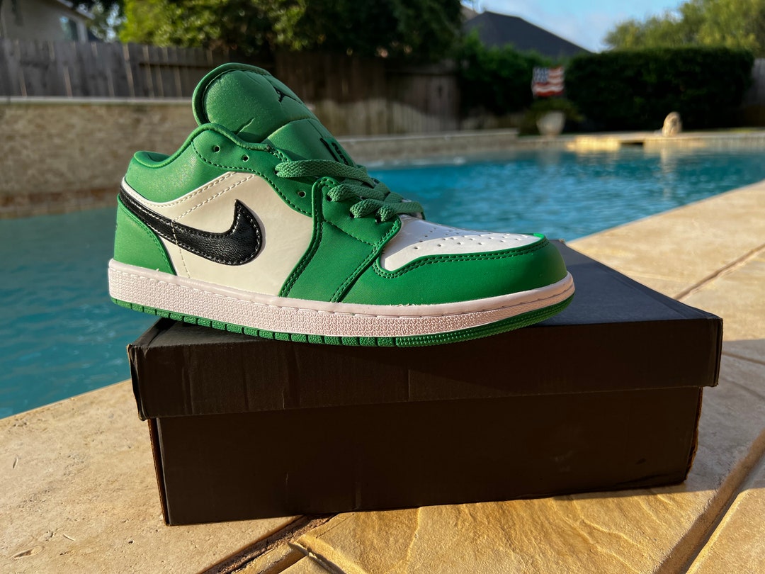 low top jordan 1 pine green