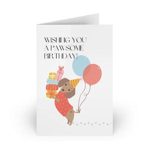 Cartes de voeux d'anniversaire Pawsome - Adorables cartes sur le thème des animaux de compagnie, parfaites pour les anniversaires, les célébrations, les amoureux des animaux, jolie carte