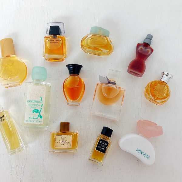 LOT MINIATURE PARFUM miniparfum rare vintage collection pour femme années 80-90-2000