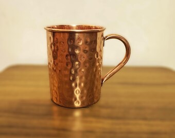 Set of 4 Pure Copper Hammered Mugs,Ayurveda Benefits Bottle, Gym Bottle,Moscow Mule