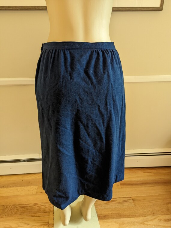 1970s Navy Pendleton Wool Skirt! - image 3