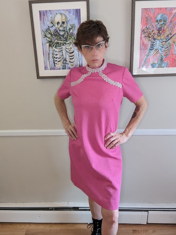 Groovy Hot Pink 60s Mod Dress! Simply Divine!