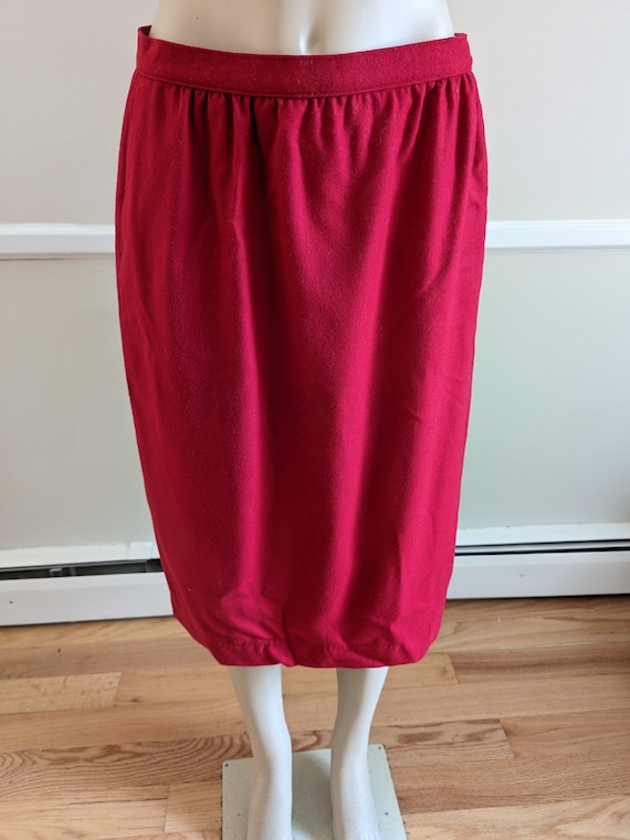1970s Pendleton Red Wool Skirt! - image 4
