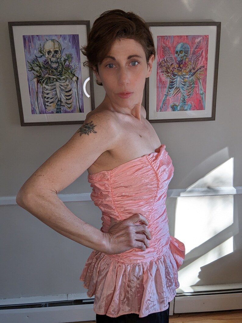 Strapless 80s Prom cocktail party Dress In Pink Etsy strapless-80s-prom-cocktail-party-dress-in-pink-etsy