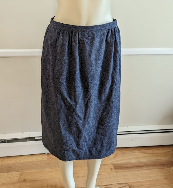 1970s Gray Wool Pendleton Skirt!