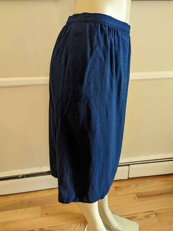 1970s Navy Pendleton Wool Skirt! - image 4