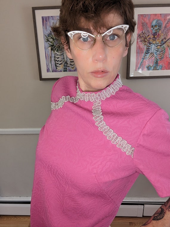 Groovy Hot Pink 60s Mod Dress! Simply Divine! - image 3