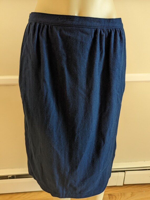 1970s Navy Pendleton Wool Skirt! - image 2