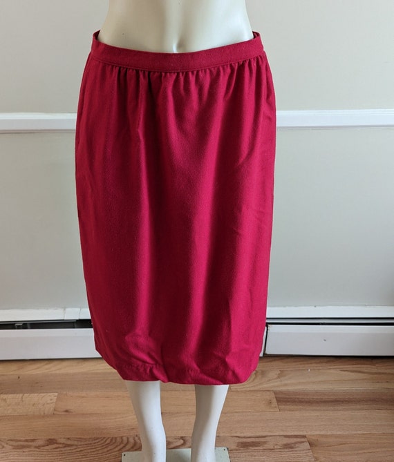 1970s Pendleton Red Wool Skirt!