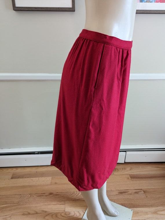 1970s Pendleton Red Wool Skirt! - image 2