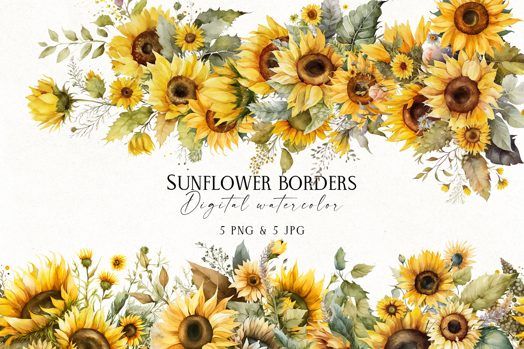 sunflowers border clip art