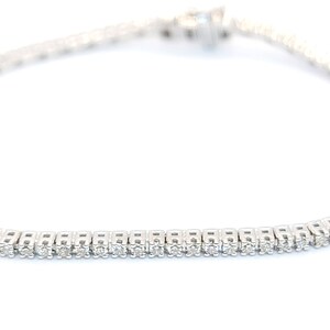 Round Diamond Tennis Bracelet, 14k 18k Solid Gold Diamond Bracelet, Tennis diamonds Bracelet
