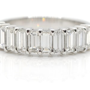 Amazing Buguette Diamond Ring, Baguette Diamond Wedding Ring, 1.42Ct 10 Natural Baguette Shape Diamonds Ring